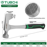 Multifunctional Axe Hammer – Ice-Breaking, Mining & Mountaineering Tool with Round Metal Head