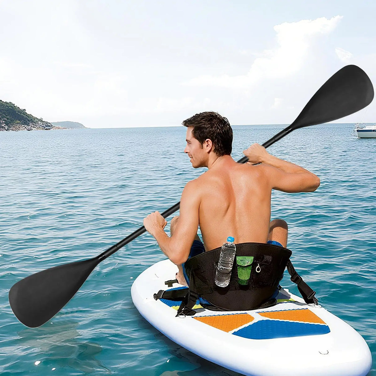 2-in-1 Adjustable Kayak Paddle – Single & Double Head Fishing Oar with Ergonomic Quick-Release Design