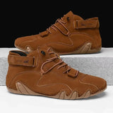 Men’s Waterproof Hiking Boots – Scratch & Wear-Resistant Outdoor Shoes for Golf, Riding, Business & Motorcycle Style