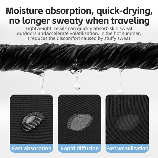 ROCKBROS Summer Ice Silk Cycling Face Mask Breathable Anti-UV  Bike Face Neck Cover Bandana MTB Road Sports Hanging Ear Scarf