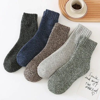 3 Pairs Men's Socks Winter Thick Towel Man's Outdoor Sports Long Socks Cold Resistant Frost Proof Snow Socks For Man Gift 39-44