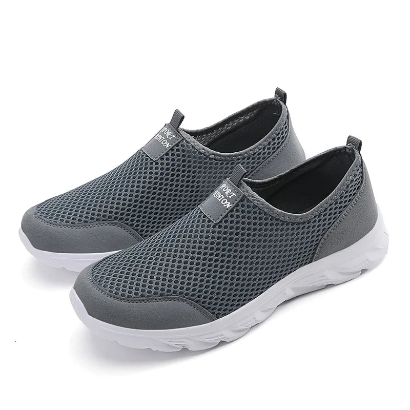 Men’s Lightweight Hiking Shoes – Breathable Mesh Outdoor Slip-On Sneakers for Summer