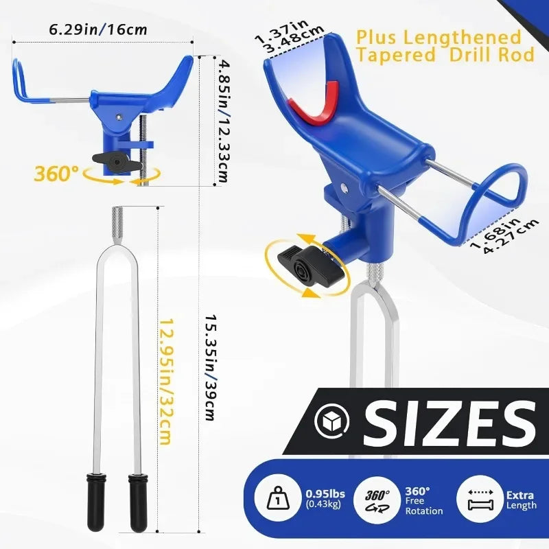Heavy Duty 360 Fishing Rod Holder Stand