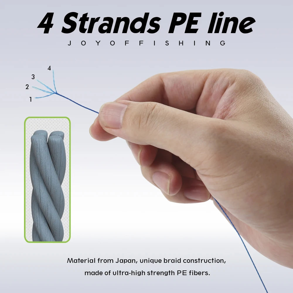 JOF 8 Strand and 4 Strand PE Braided Fishing Line