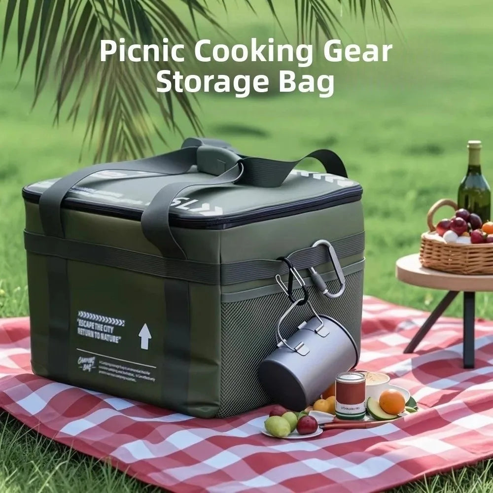 camping storage bag foldable large capacity tool camping picnic storage bag waterproof