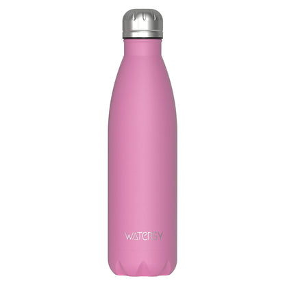WATERSY 500ml Stainless Steel Water Bottle Insulated Vacuum Flask Double Wall Thermal Cup Keep Cold Hot Sports Kettle
