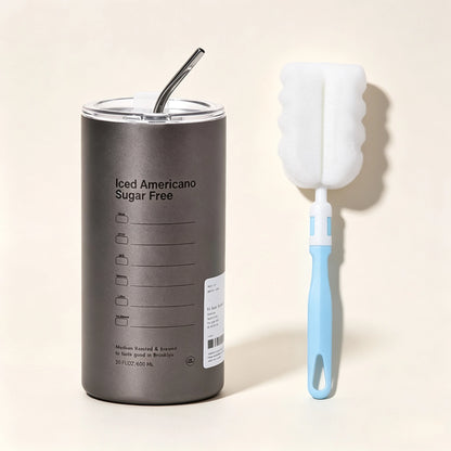 600ml Thermos Portable Stainless Steel Coffee Cup Thermos Bottle with Straw Insulation Drinkware Does Not Contain BPA