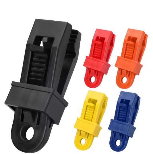 10 PCS Awning Rope Clamp Tarpaulin Clip Tent Canopy Clip Buckle  Reusable Tent Crocodile Clip Awning Outdoor Camping Accessories