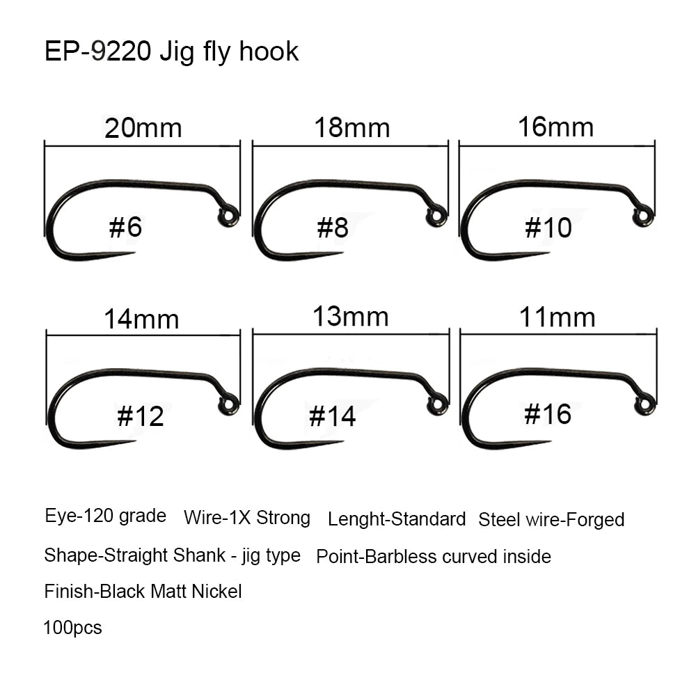Aventik Competition Barbless Fly Hooks (50 Pack)