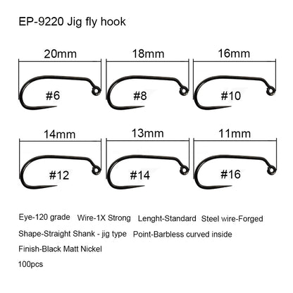 Aventik Competition Barbless Fly Hooks (50 Pack)