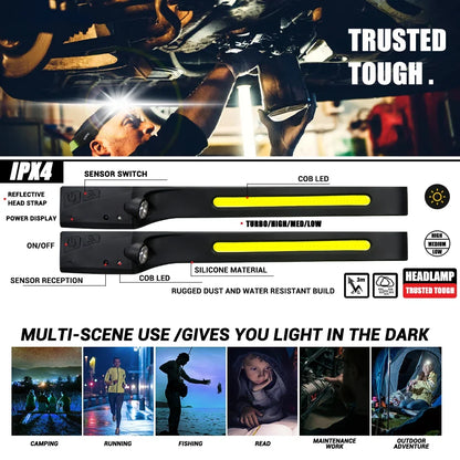 1/2/3PCS LED Induction Headlamp Camping Search Light USB Rechargeable Headlight Led Head Torch Work Light With Built-in Battery