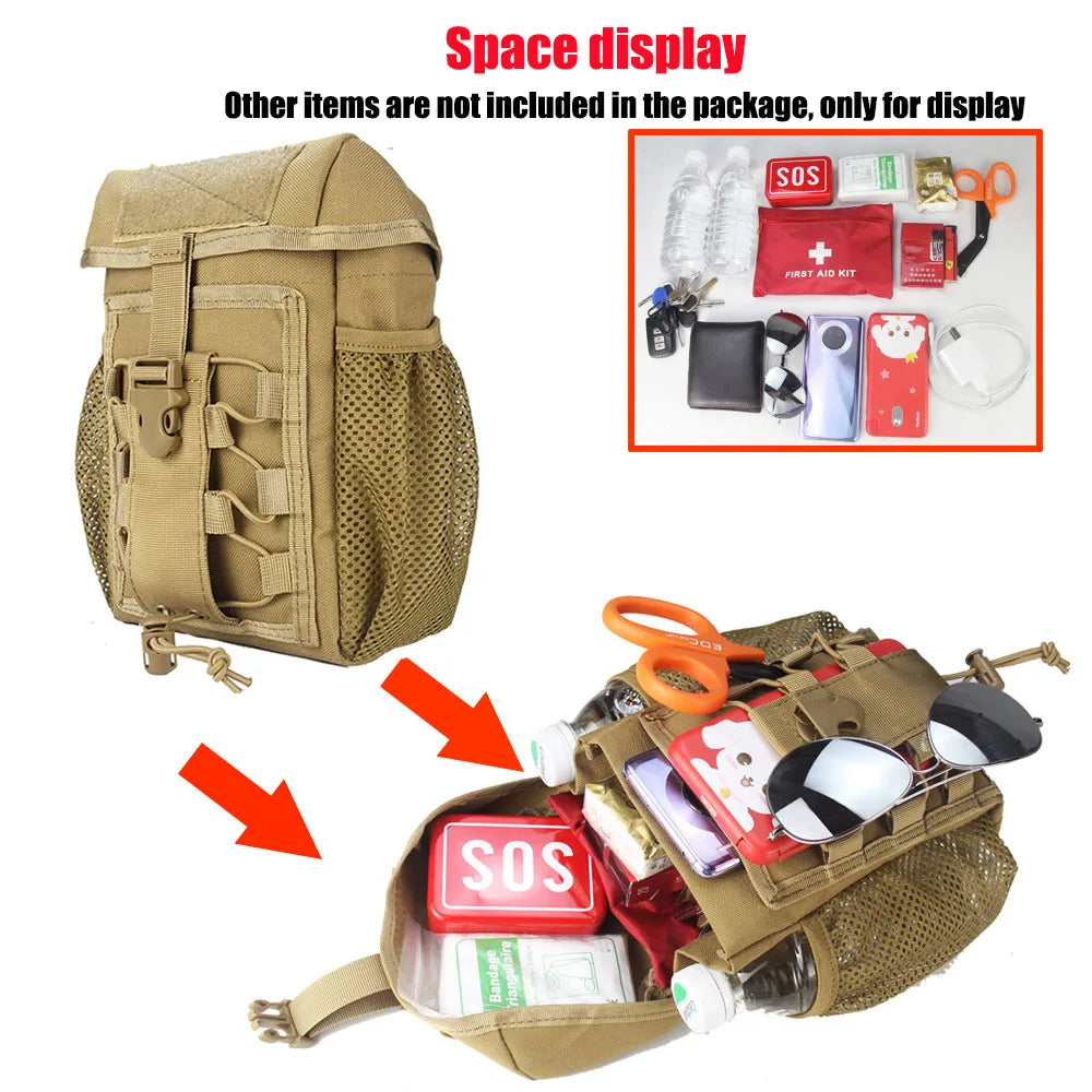 Molle EDC Pouch Belt Waist Pack Bag Outdoor Sports Riding Climbing Camping Hiking Hunting Accessories EMT IFAK Organizer Bags