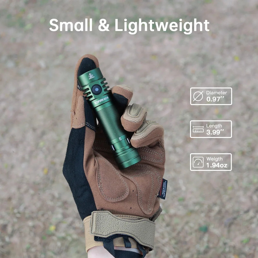 SOFIRN SC18 1800lm SST40 LED 18650 Torch TIR Optics Lens EDC Flashlight USB C Rechargeable Lantern