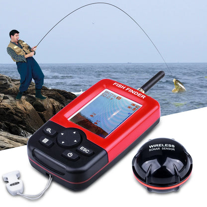 2-in-1 Portable Fish Finder: Wireless Castable Sonar + Wired Transducer