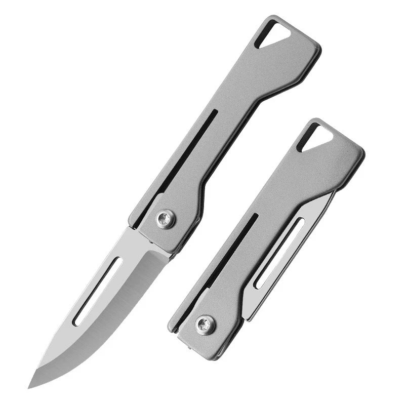 1pc EDC Titanium Mini folding knife pocket knive thin pocket knife pocket knife for women Fruit knives