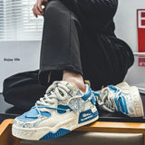 Men’s Casual Sneakers – Outdoor Fashion Vulcanized Shoes with Breathable Platform Design (Spring & Walking Comfort)