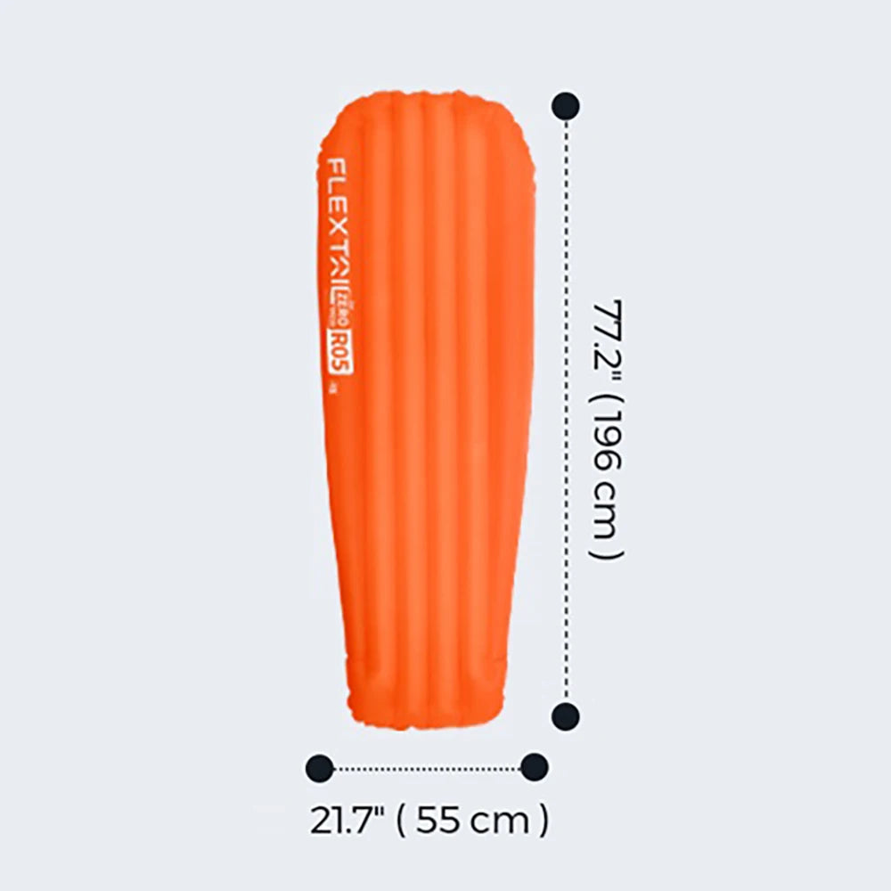 FLEXTAIL ZERO MATTRESS PLUS - 196cm Insulated Sleeping Pad with 5.6/6.0 R-Value, Ultralight Inflatable Camping Mat