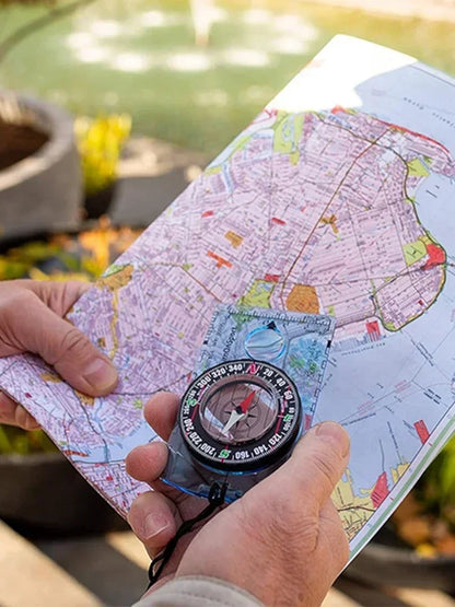 Waterproof Compass Outdoor Gadget Navigation Hiking Compass Camping Orienteering Backpacking Map Reading Compass for Scout Kids