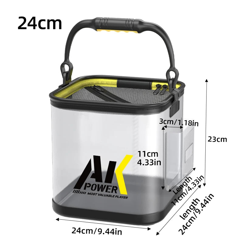 YUZHIYUAN Transparent Foldable Live Fish Bucket