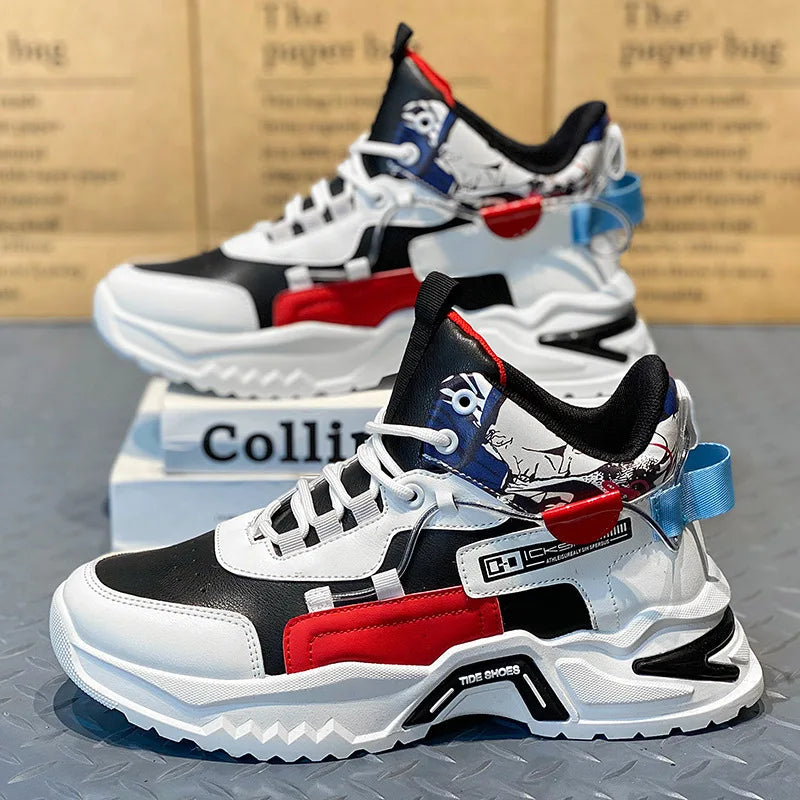 High Top Sneakers for Men – Fashion Outdoor Casual Shoes, Platform Vulcanized Tennis Trainers (2025)