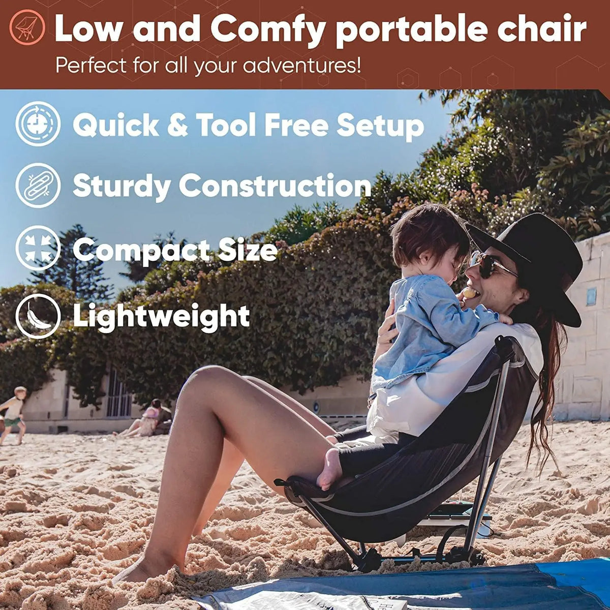 WESTTUNE 780g Ultralight Camping Chair Aluminum Alloy Lightweight Outdoor Folding Chair Moon Chair for Backpacking Hiking Travel