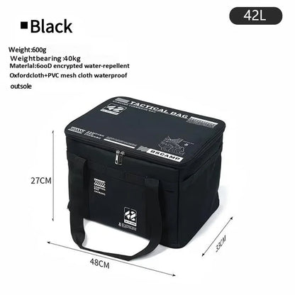 30L/42L/56L Autumn Camping Bag Insulated Waterproof Tactical Foldable Outdoor Picnic Tableware Storage Box Large Capacity Field