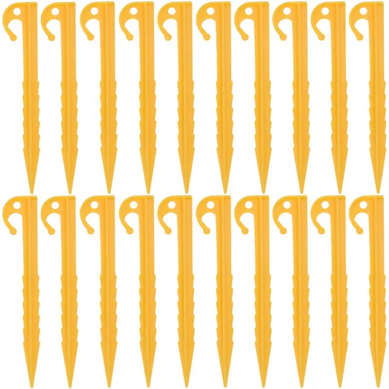 Outdoor Camping Tent Nails Sand Ground Triangular Stake Ground Awning Camping Tools Plastic Tent Pegs Nail Accessories 20/10pcs