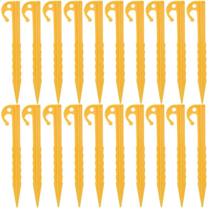Outdoor Camping Tent Nails Sand Ground Triangular Stake Ground Awning Camping Tools Plastic Tent Pegs Nail Accessories 20/10pcs