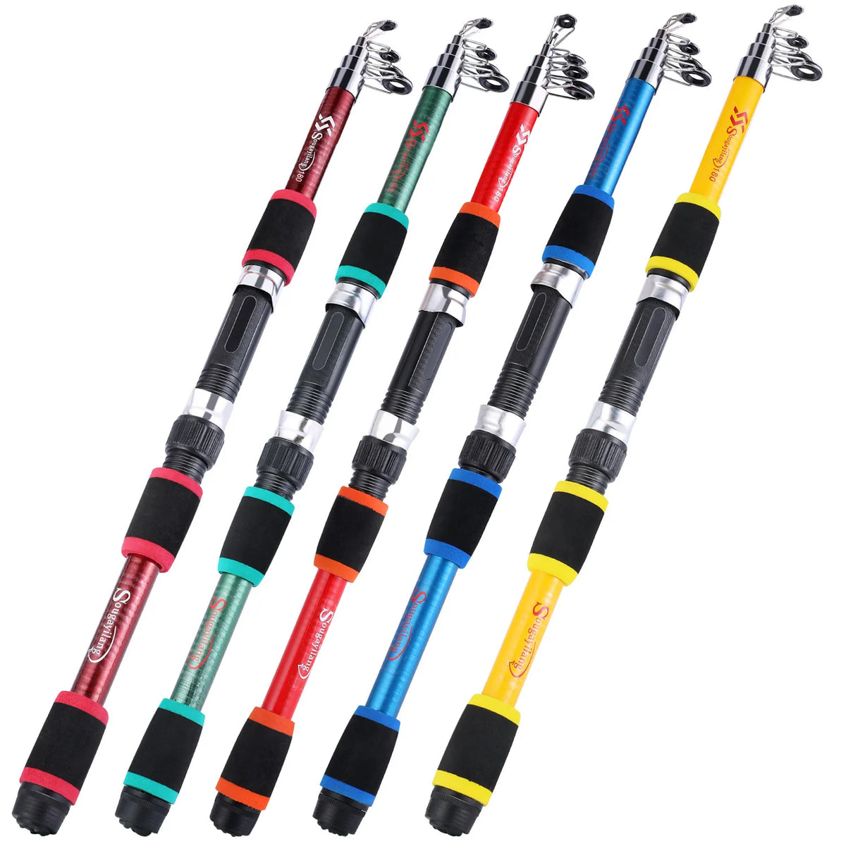 Sougayilang 1.8M Telescopic Rod M Power Children Fishing Rod Fiberglass Material Durable Spinning Fishing Rod Carp Feeder Rod