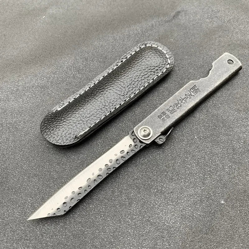 NEW Higonokami Japanese Mini Pocket Folding Knife VG10 Damascus Steel Camping Hunting Copper Handle Knives Outdoor EDC Tool