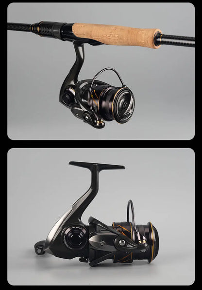 Kingdom Micro Fly Pro Spinning Fishing Reel 800-3000 Ultra Light 8+1 BB 7KG Max Drag 5.2:1/6.2:1 Gear Ratio Freshwater Saltwater