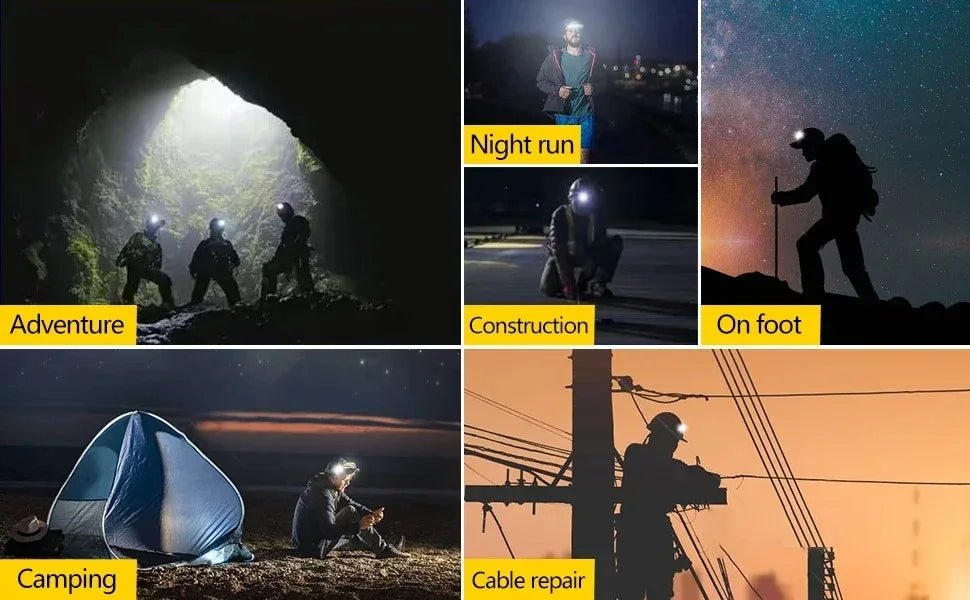 USB Rechargeable COB Sensor Headlamp