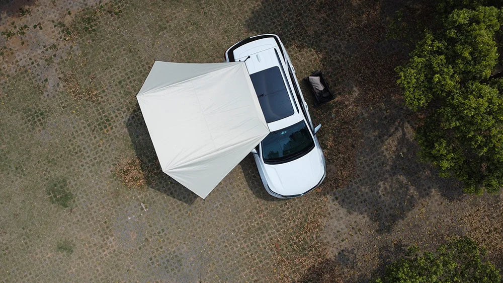 SUV Car Side Awning Tarp Black Coating Waterproof UV Protection Suction Cup Shelter Tent Camping Touring Outdoor Shade Manta Ray