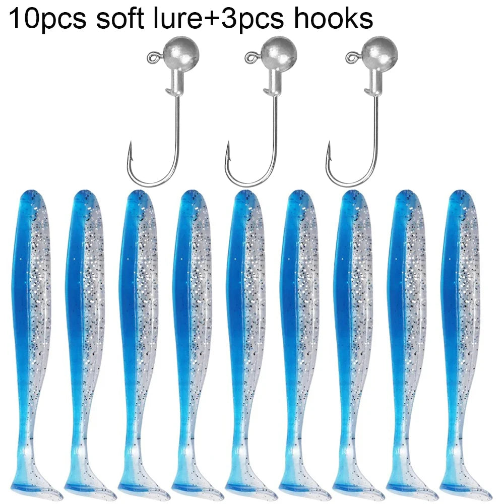 GOBAIT T-Tail Worm and Jig Head Kit