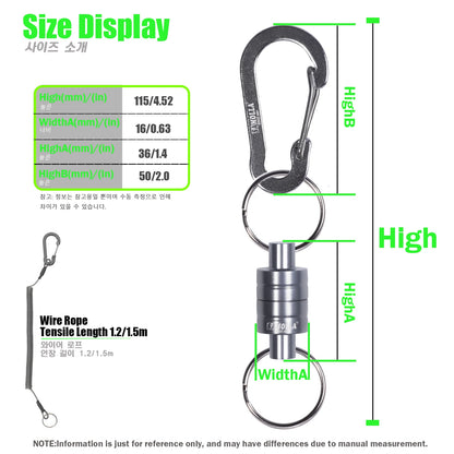 SAMOLLA Magnetic Net Release with Coiled Lanyard