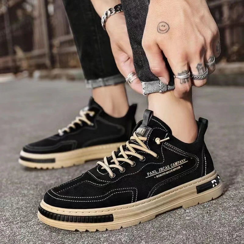 Men’s Outdoor Sneakers 2025 – Non-Slip Hiking Shoes & Comfortable Casual Work Ankle Boots (Luxury Platform Design)