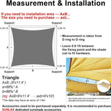 3.6/3/2M Square Shade Sails Waterproof Rectangle Canopy Sun Shelter for Patio Pergola Yard Backyard Cover Awning Cloth Screen