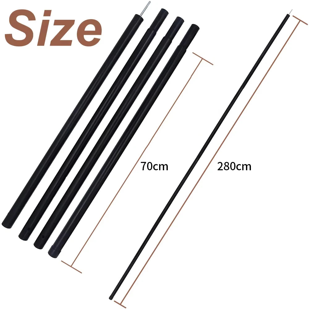 Top Lander Large Camping Waterproof Tarp Oxford 4X6 Outdoor Canopy Sun Shelter Tent Tourist Awning Shade for Multiple People