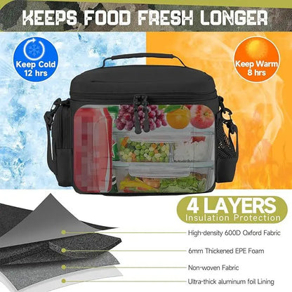Tactical Thermal Cooler Bag Outdoor Heavy Duty Lunch Box Work Leakproof Insulated Durable Lunch Bag For Camping Picnic