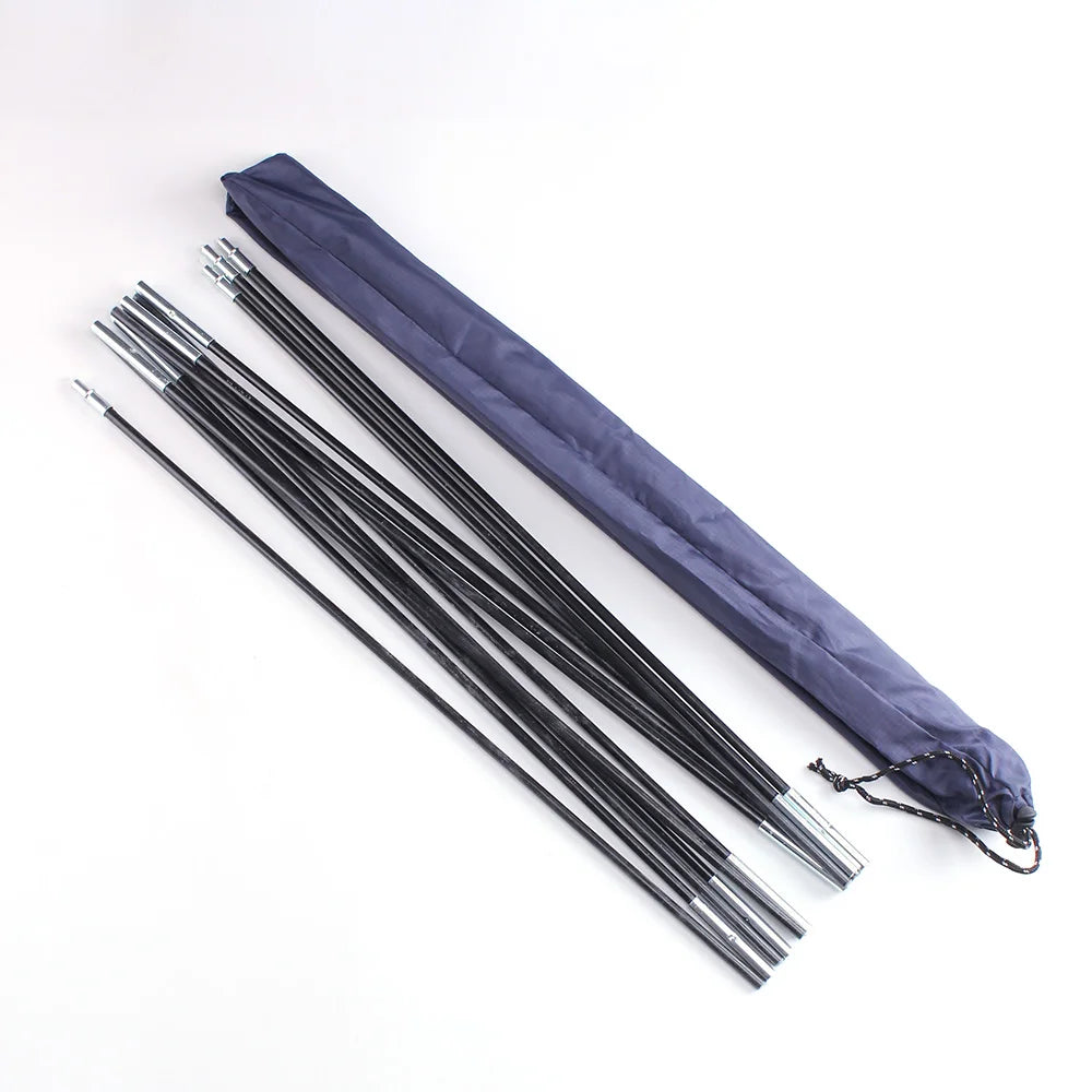 3.26m/3.4m/3.9m Camping Tent Rod 1 Pair 12 Pcs Glass Fiber Tent Arc Poles Replacement for Outdoor Equipment Accessories