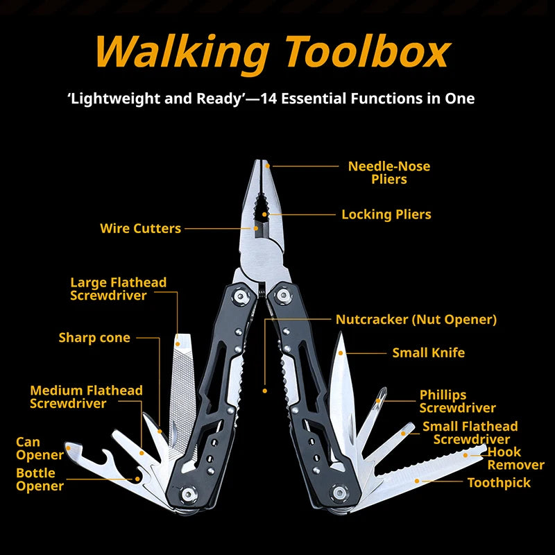 Pliers Multifunctional Folding Portable Tool Plier Knife Stainless Steel Outdoor Tactical Camping Survival Multitool Repair Tool