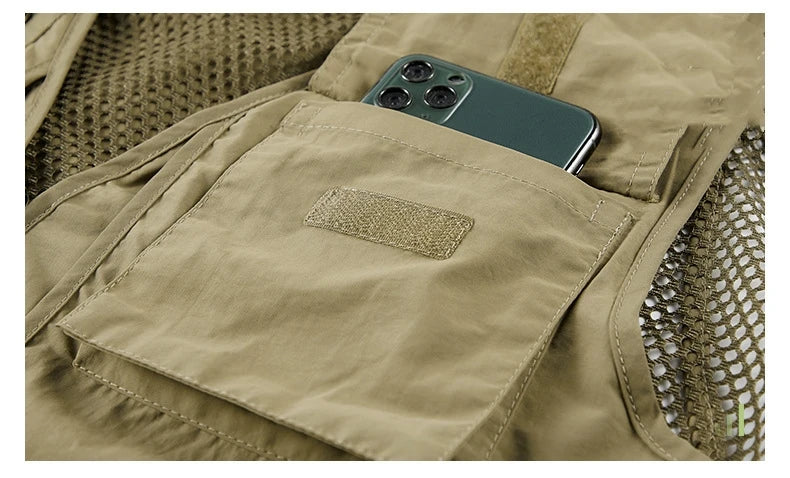 FGKKS Multi-Pocket Breathable Fishing Vest