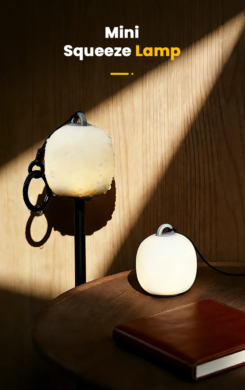 WESTTUNE Portable Camping Lantern Rechargeable LED Picnic Lamp MINI Egg-Shaped Squeeze Silicone Light for Outdoor Cozy Ambience