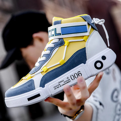 Men’s High Top Sneakers – Breathable Platform Running Shoes, Casual Fashion Lace-Up Trainers for Streetwear & Sports
