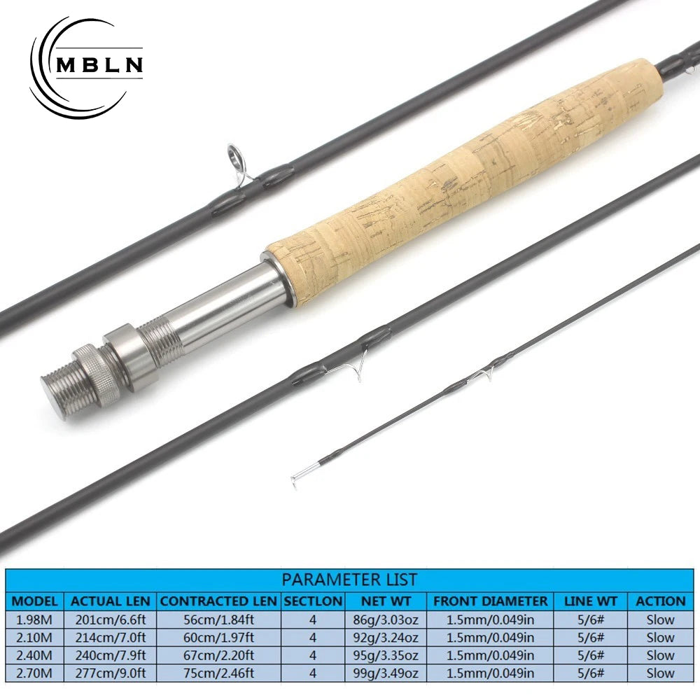 Ultralight 4-Section Carbon Fly Rod