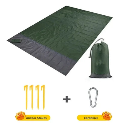 Sandproof Beach Blanket 200x140cm Waterproof Lightweight Beach Mat Portable Picnic Blanket for Travel Hiking Outdoor Sports