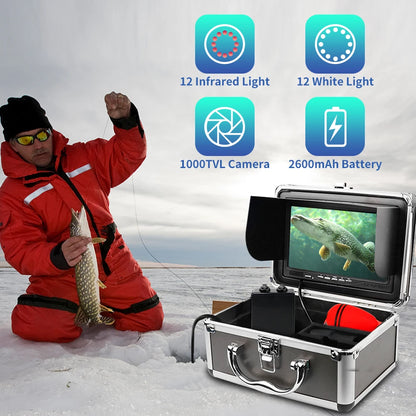 Erchang 7 Inch HD Ice Fishing Camera with Infrared Night Vision