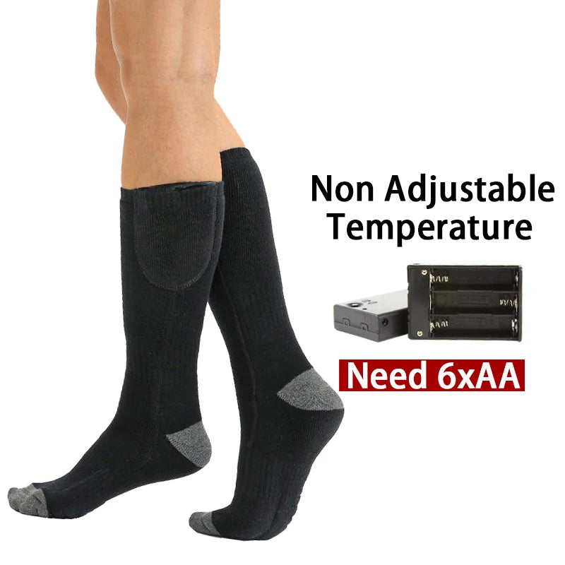 Winter Electric Heated Socks Men's Women's Thermal Heating Thermosocks Foot Warmer Socks Trekking Ski Cycling Outdoor Warm Socks