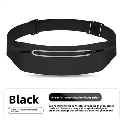 Running sports fanny pack Outdoor sports Lightweight waterproof invisible anti-theft equipment Men's and women's multi-function