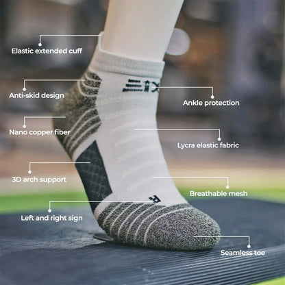 Nano Copper Fiber Deodorant Antibacterial Men Socks Running Climbing Summer 2025 MTB Cycling Bicycle Basketball Sports Sock